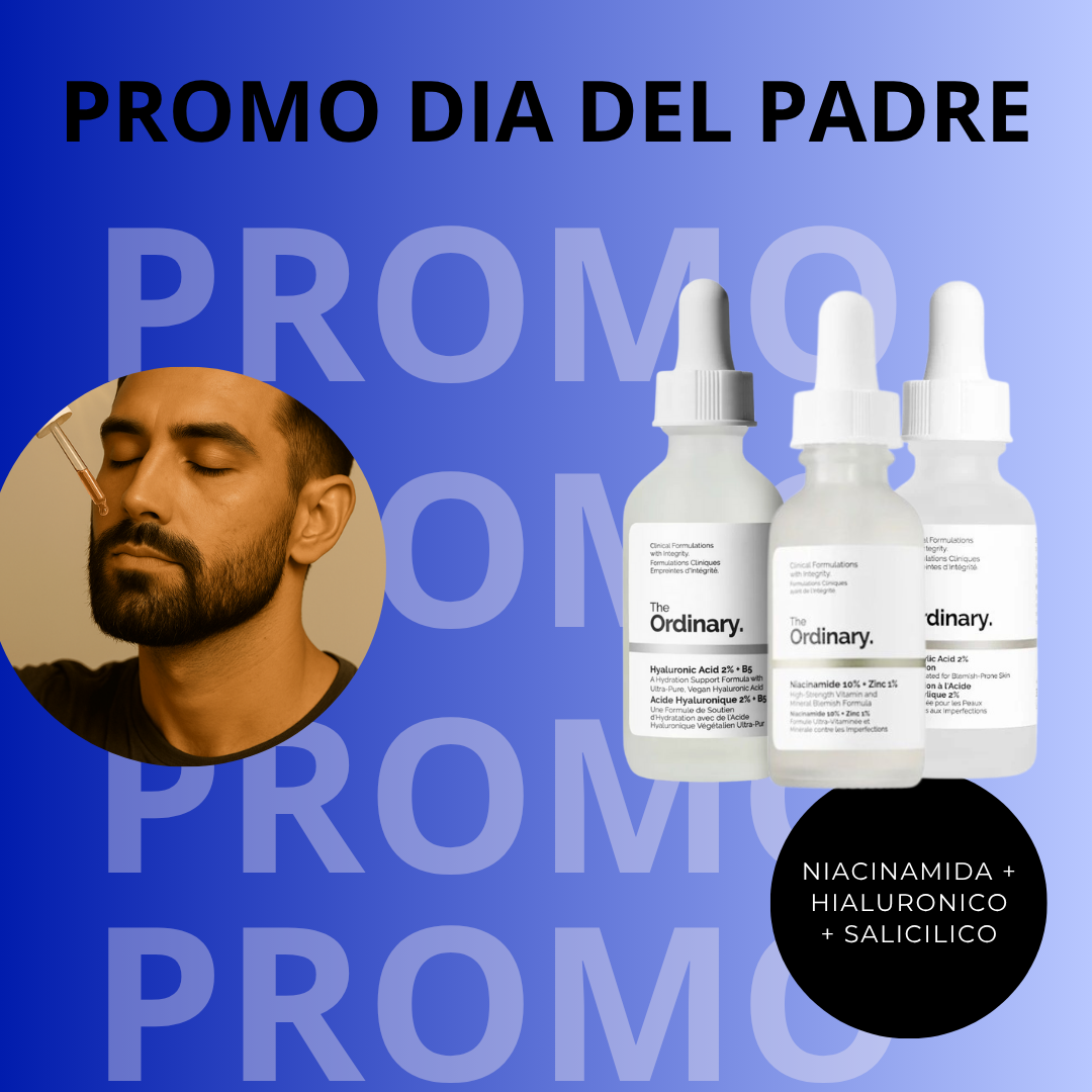 Edicion Dia del Padre: Niacinamida + Acido Salicilico + Acido Hialuronico de The Ordinary.